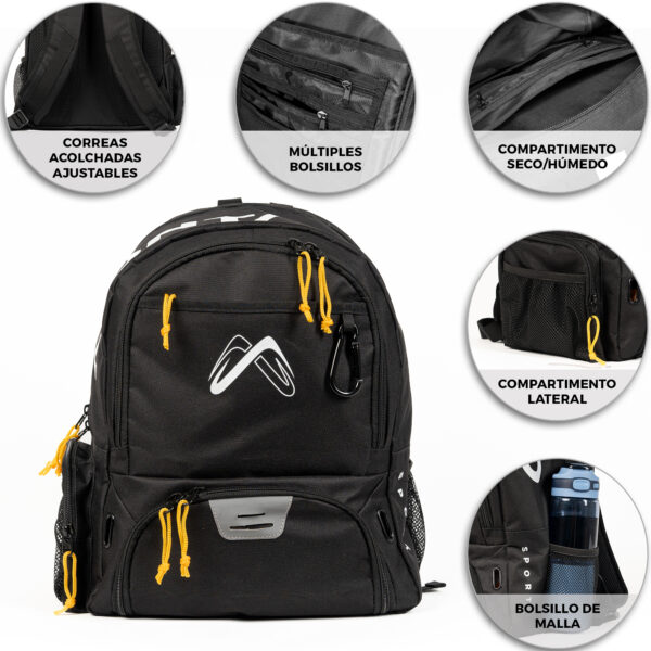 Mochila de Fútbol, Baloncesto, Vóley o Balonmano – Color Negro - Imagen 9