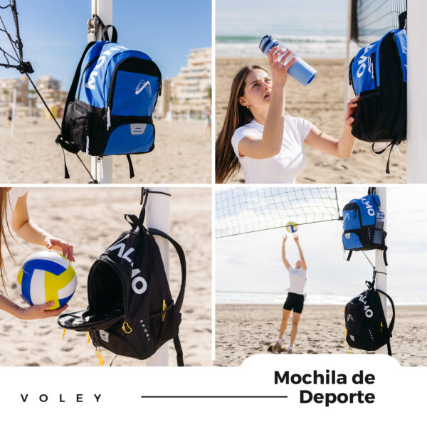 Mochila de Fútbol, Baloncesto, Vóley o Balonmano – Color Negro - Imagen 4