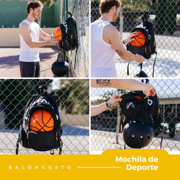 Mochila de Fútbol Amarilla - Imagen 3
