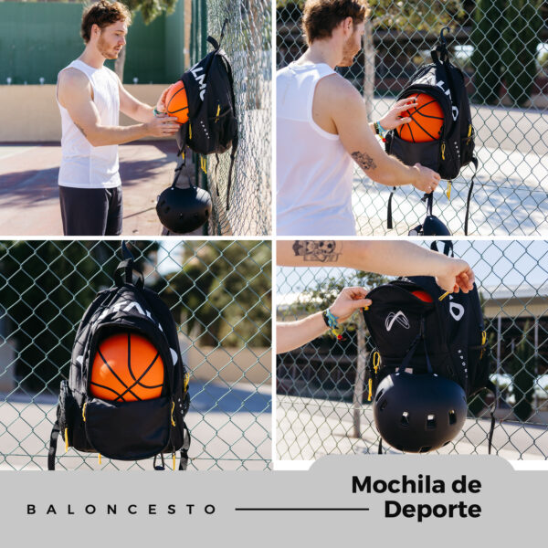 Mochila de Fútbol Gris/Negro+ Toalla - Imagen 6