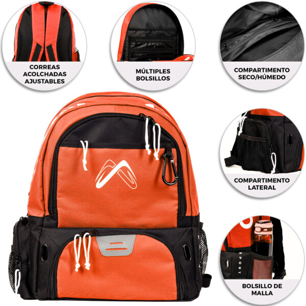 Mochila de Fútbol Naranja + Toalla - Imagen 3