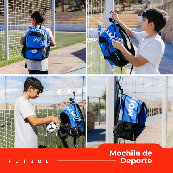 Mochila de Fútbol Naranja + Toalla - Imagen 4