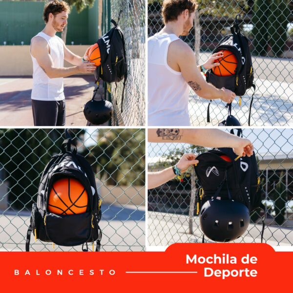Mochila de Fútbol Naranja + Toalla - Imagen 5
