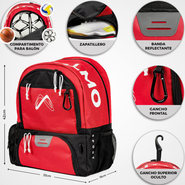 Mochila de Fútbol Infantil con Zapatillero - Imagen 9