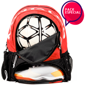 Mochila de Fútbol Naranja + Toalla